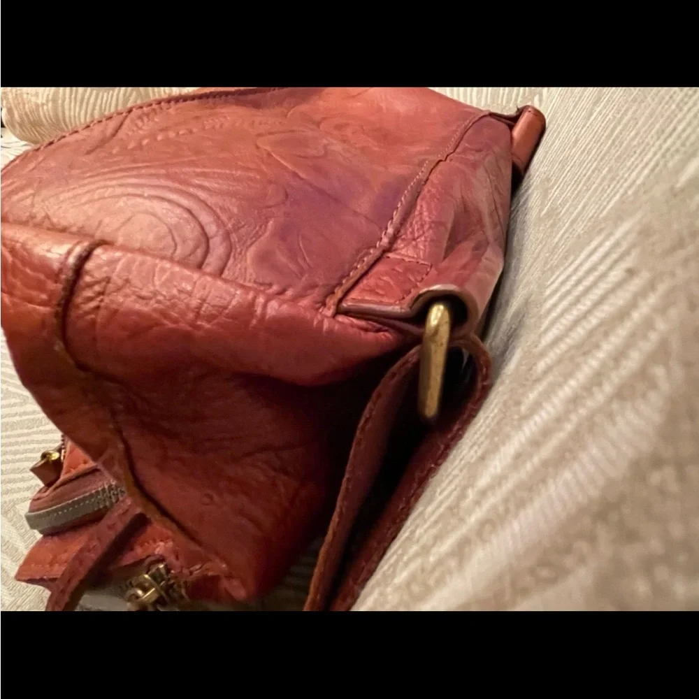 American Leather Co. embossed “Cleveland” style backpack - Picture 12 of 12